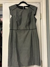 NINE WEST Suit 4 Gray BLACK Sheath Dress CAREER WORK LBD HOLIDAY CLASSIC XMAS
