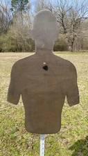 3/8" AR500 18"x30" Combatant Silhouette Steel Shooting Target w/ T-Post Hook