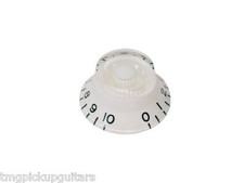Potiknopf Hutknopf  Knopf transparent wei&szlig; bell knob Strat ,