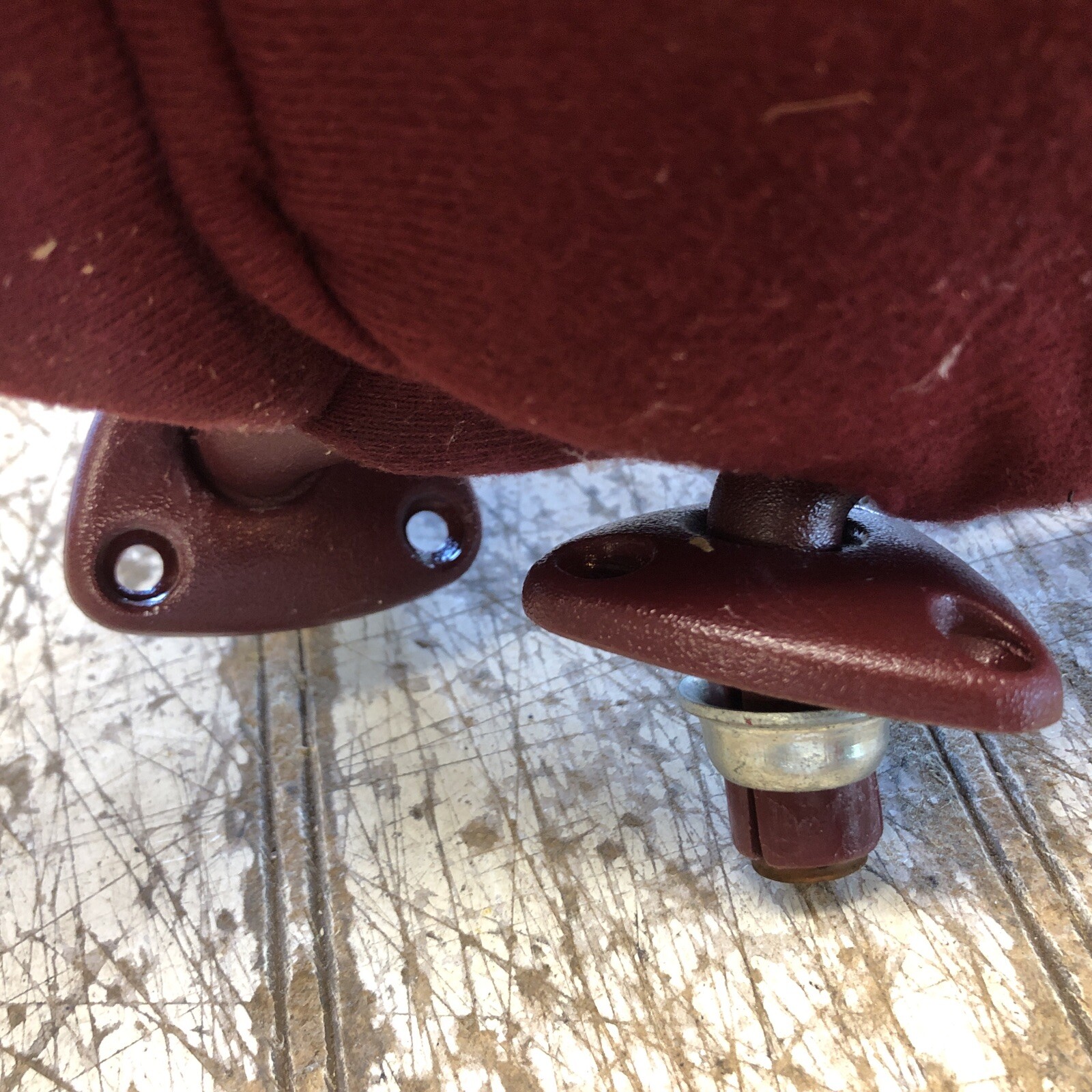 8796 Chevy Beretta Sunvisors Pair Red Cloth Left / Right eBay