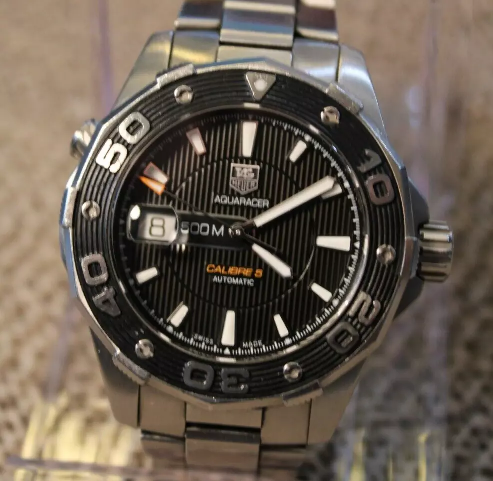 Tag Heuer Calibre 5 Aquaracer WAJ2110 Automatic Date Mens Wrist