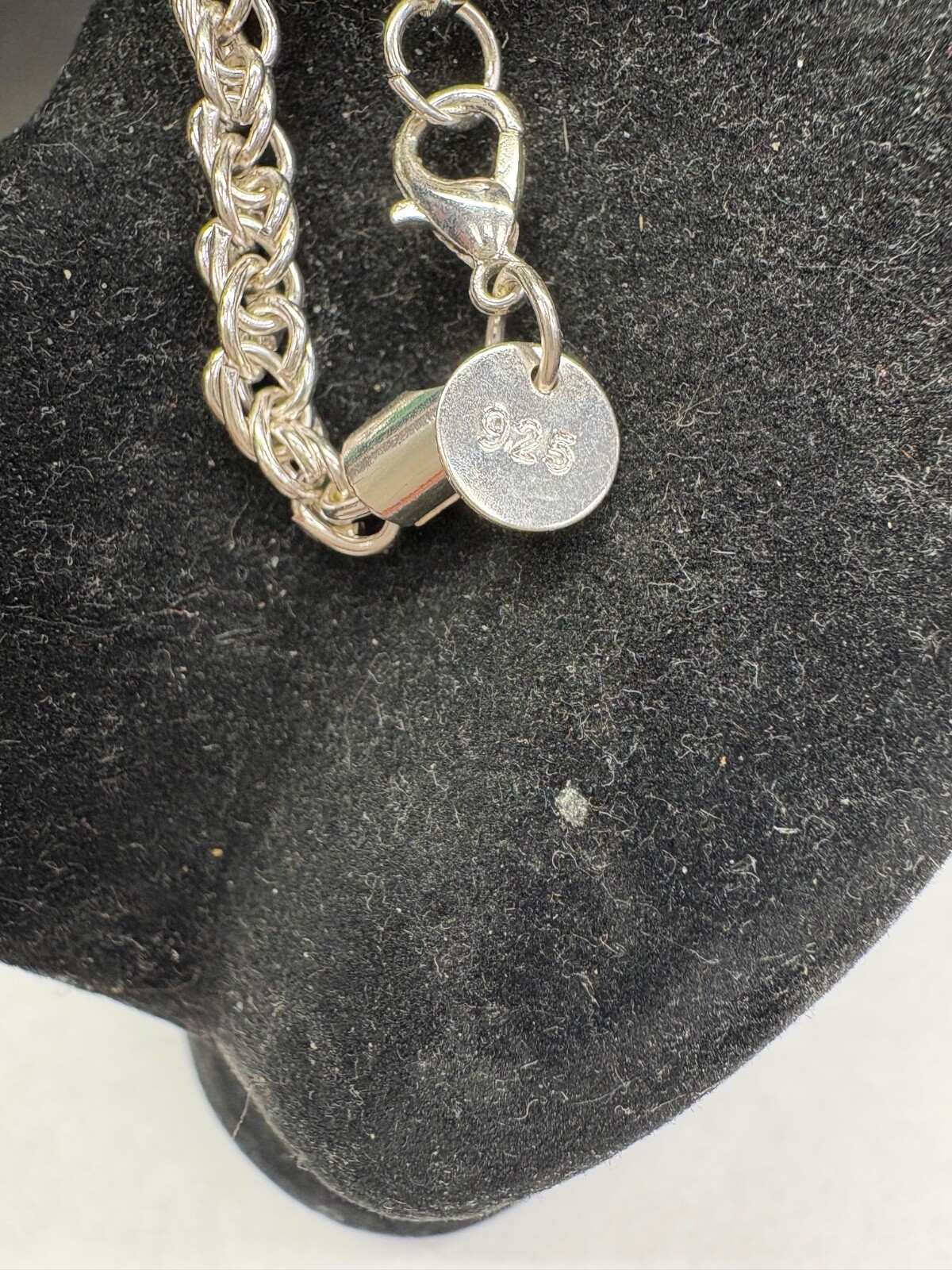 solid sterling silver marked 925 large rope chain… - image 2