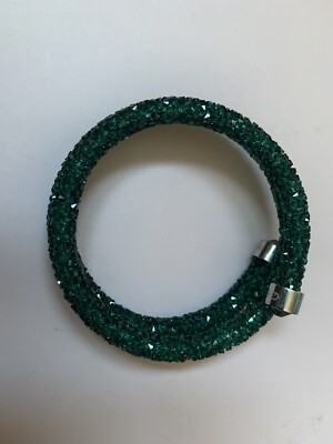 SWAROVSKI CRYSTALDUST DOUBLE BANGLE GREEN (5250687