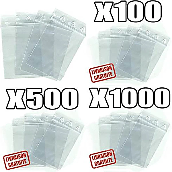 MATERIEL-PRO Sachet, pochette ou sac ZIP en plastique Transparent PLUSIEURS FORMATS