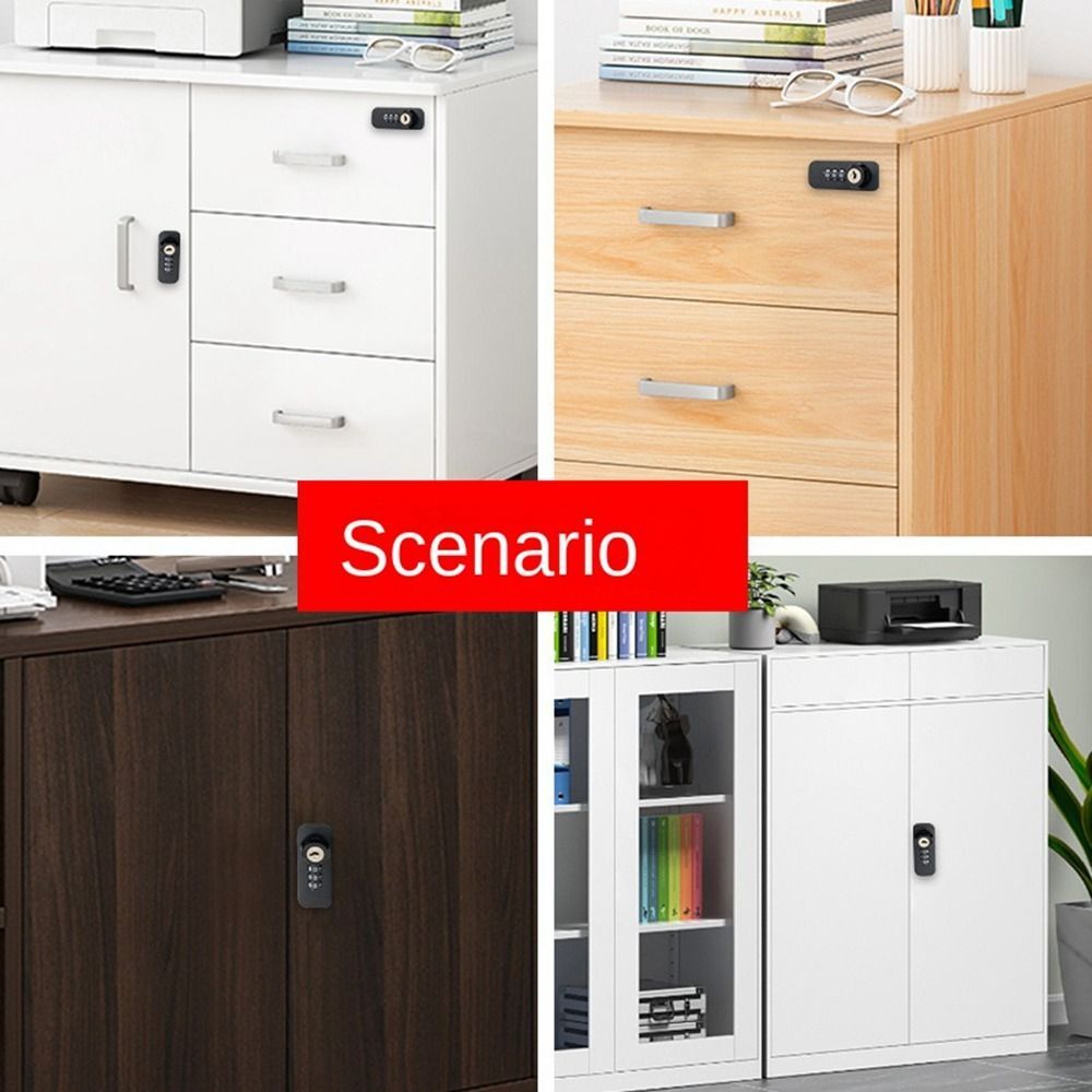 Zinc Alloy Combination Lock 3 Digital Code Drawer Lock Cupboard Drawer ...