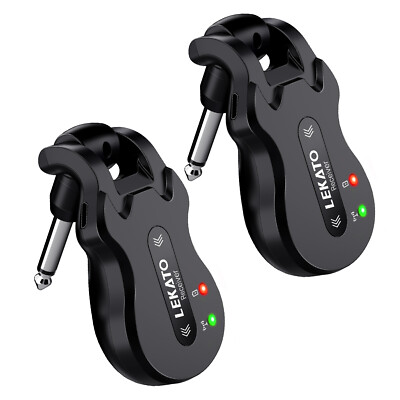 LEKATO 5.8Ghz Wireless Guitar System Audio Transmitter Receiver 300ft Max
