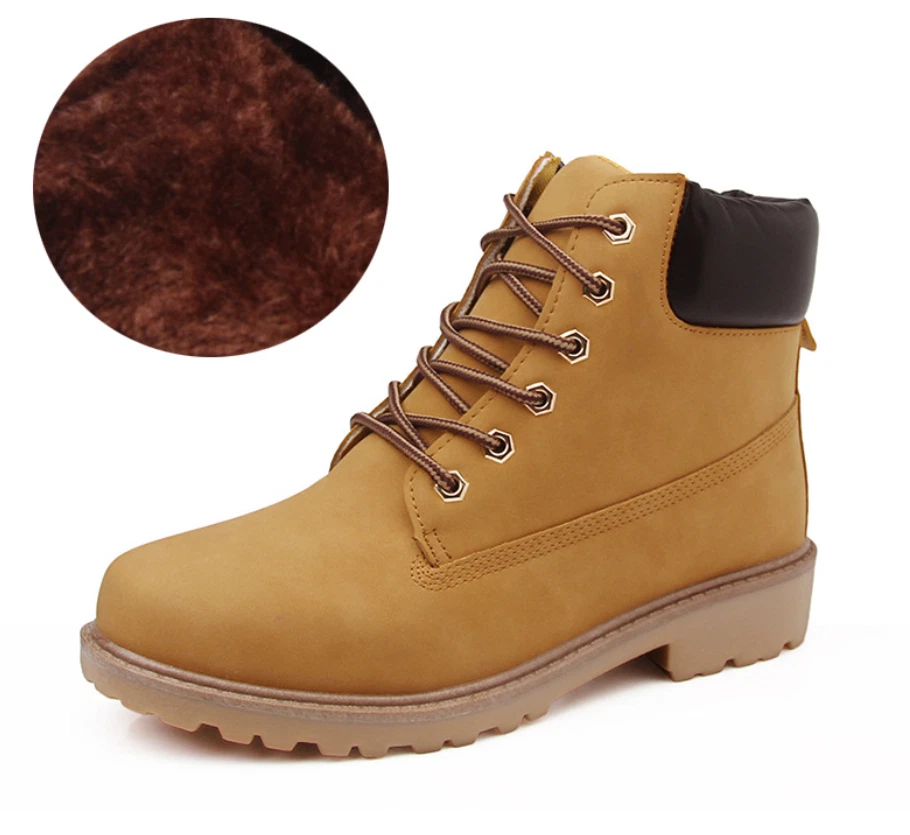 MARKENLOS HOT Pelz gefüttert Arbeitsschuhe Knöchel Kampf Wandern Winter Warme Herren Damen