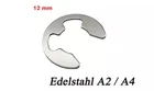 12mm E-CLIP External Circlip Circlip for Shaft DIN 6799 Stainless Steel M12