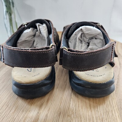 MENS CLARKS HAPSFORD COVE LEATHER CASUAL HOOK & LOOP  display picture 3