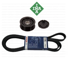 Serpentine Drive Belt + Idler Pulley BOSCH / INA for Mercedes Benz