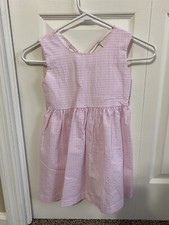 Girls Pink Seersucker Sundress Size 6. High Quality 