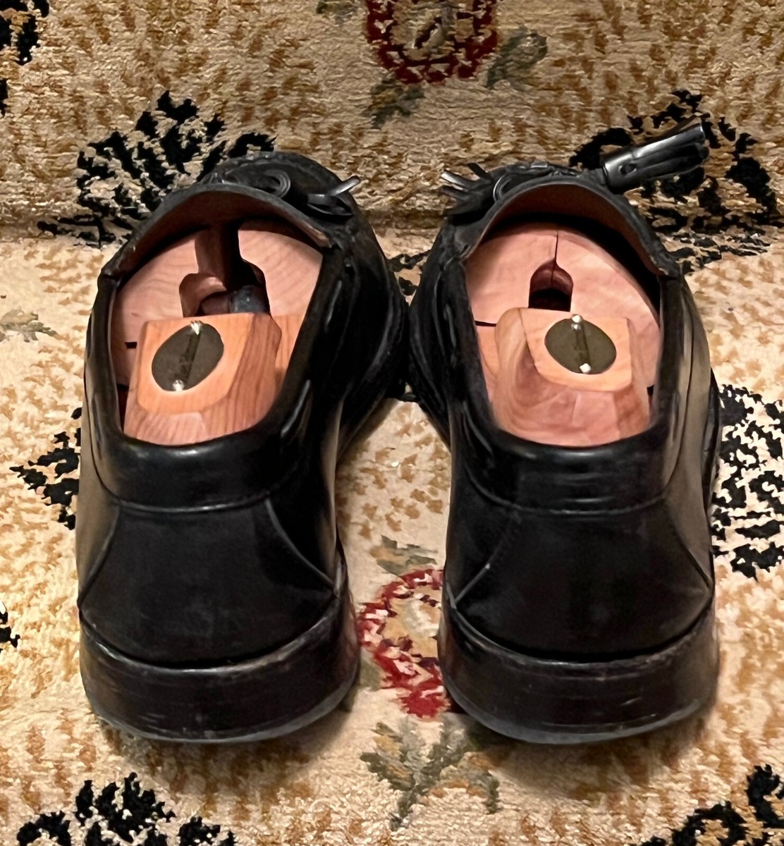 Allen Edmonds Naples Black Leather Tassel Loafer Dress Shoes  display picture 3