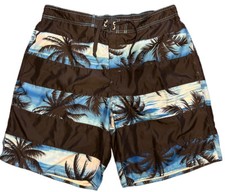 Joe Boxer Men s Swim Board Shorts Bathing Suit palm trees tropical XL