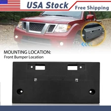 License Plate Bracket Front Fits For 05-2019 Nissan Frontier with Steel Bumper T