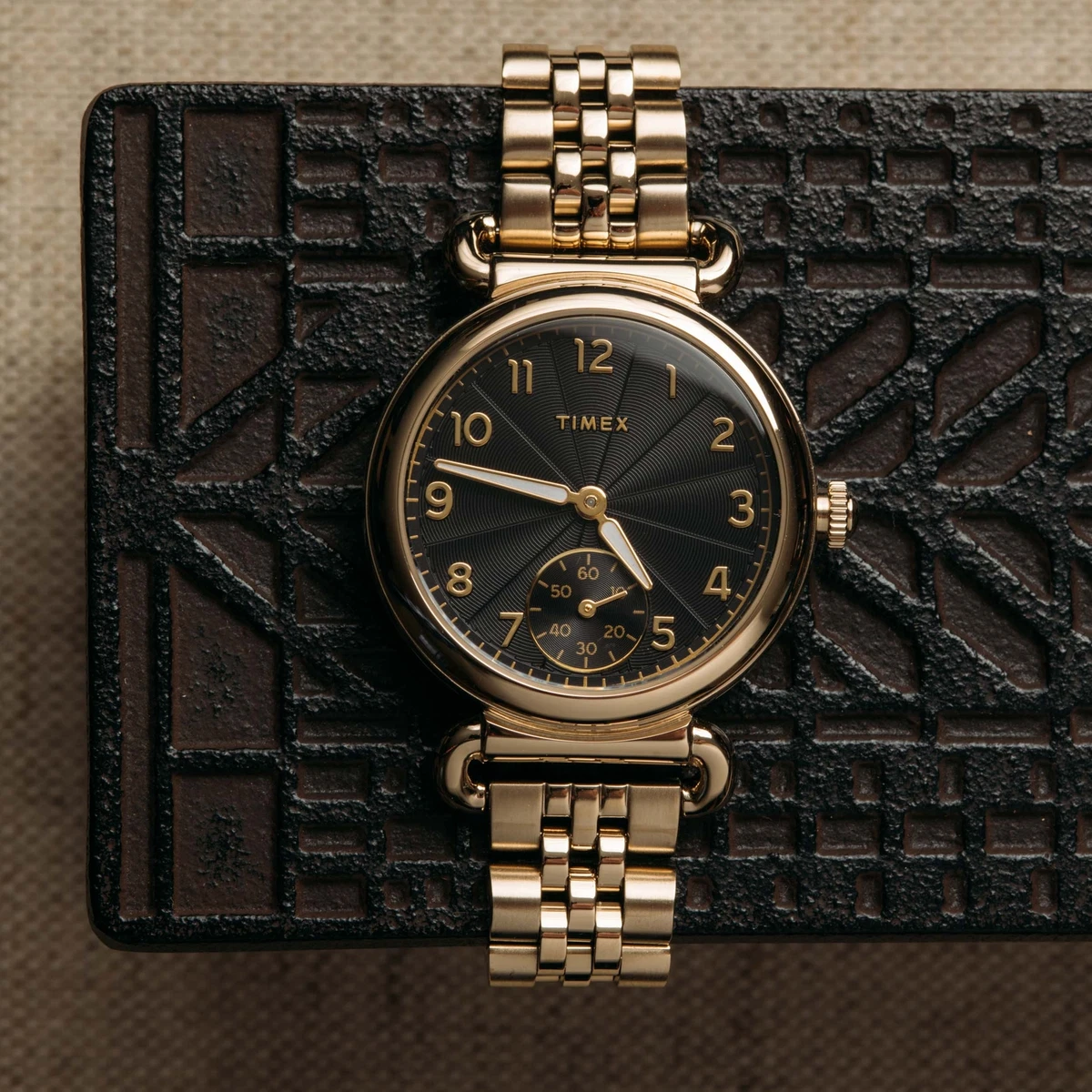 Timex Model 23 33mm Black Gold Women s Watch Brand New eBay