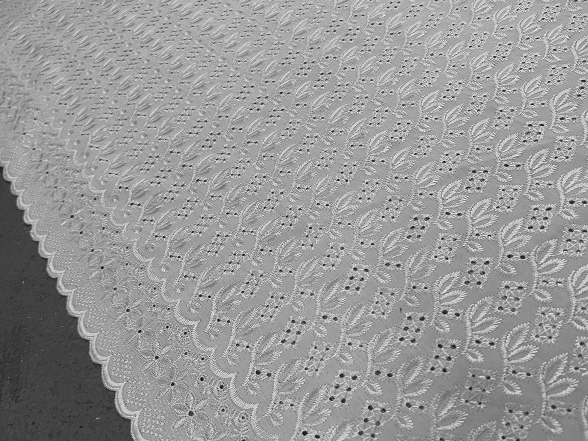 White eyelet fabric by the yard sale