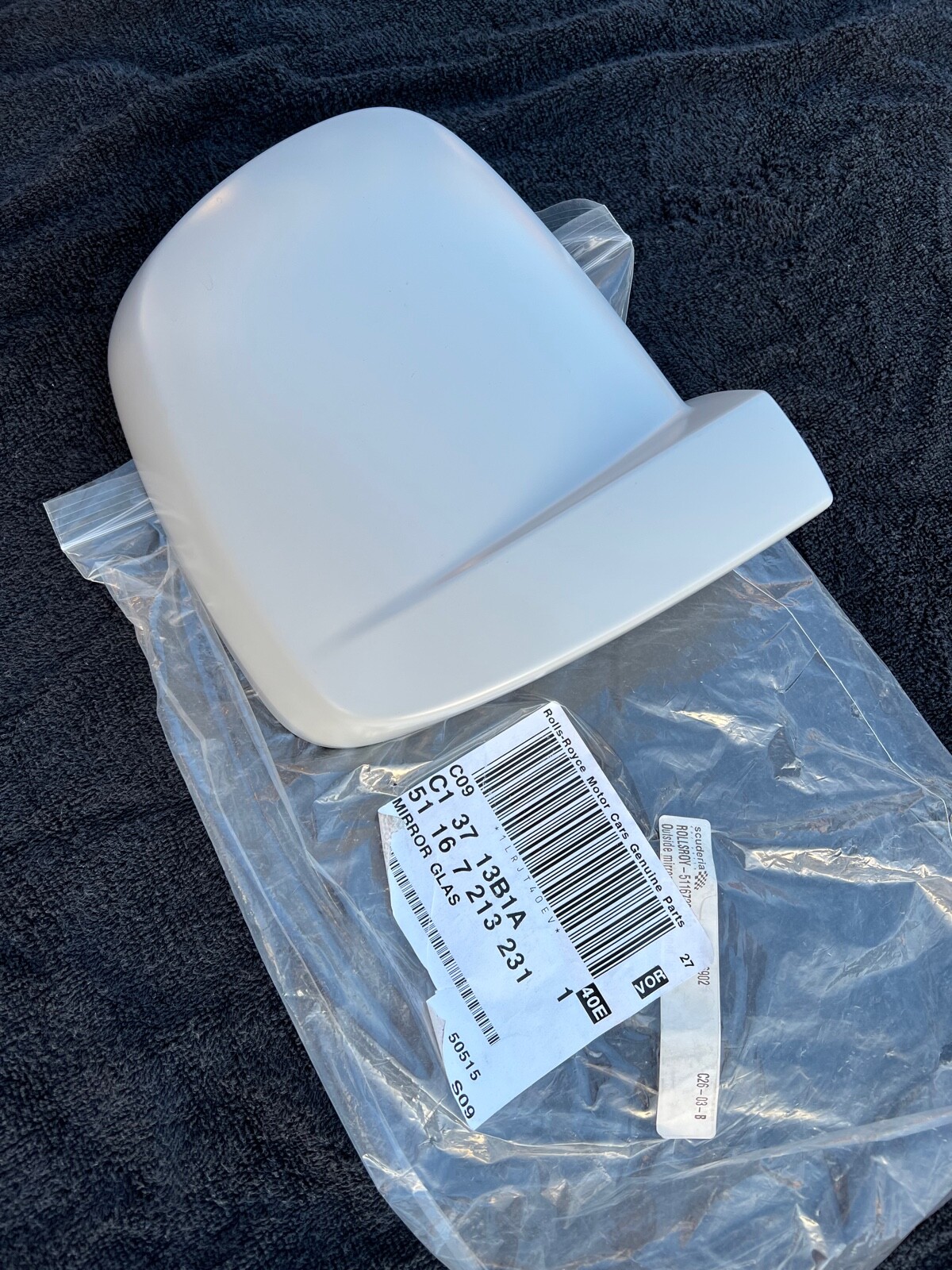 Rolls Royce Ghost, Outside Mirror cover cap, Primed, Left Genuine 51167227383