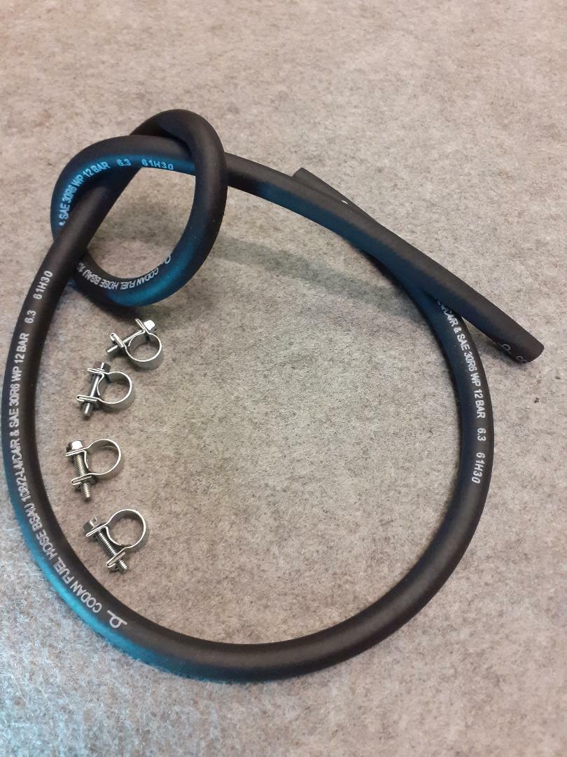 TRIUMPH BSA CLASSIC BIKE FUEL HOSE CODAN 1MTR X 1/4" WITH FUEL PIPE CLIPS eBay
