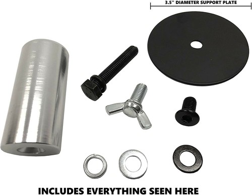 35mm. x 3" Aluminum Speaker Mount Pin Base For Truss Top Plates/Bases - Afbeelding 2 van 4