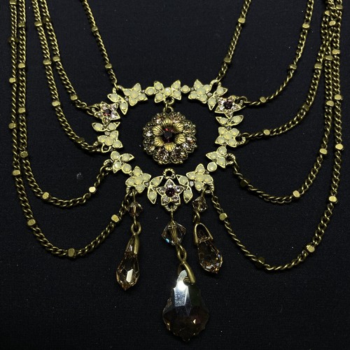 Collana Michal NEGRIN Cristalli Carini Fiori Made in Israel - Foto 5 di 9
