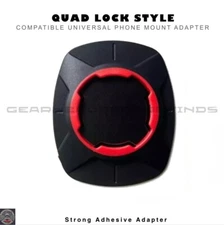 Quad Lock Compatible Universal Phone Adapter - Black w/Red  Free Shipping