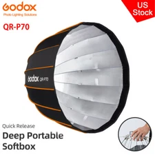 US Godox QR-P70 70cm Quickly Release Parabolic Deep Softbox for Bowens Flash