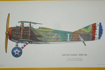 CAPTAIN EDDIE RICKENBACKER’S SPAD SCOUT Hans A Muth lithographie wie im TV 2022 - Bild 1 von 4