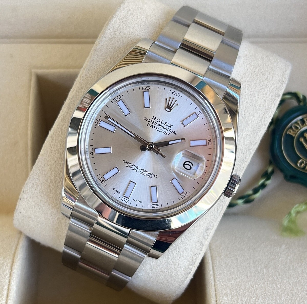 Rolex Datejust II 41mm 116300 Silver Dial Oyster Bracelet Steel w