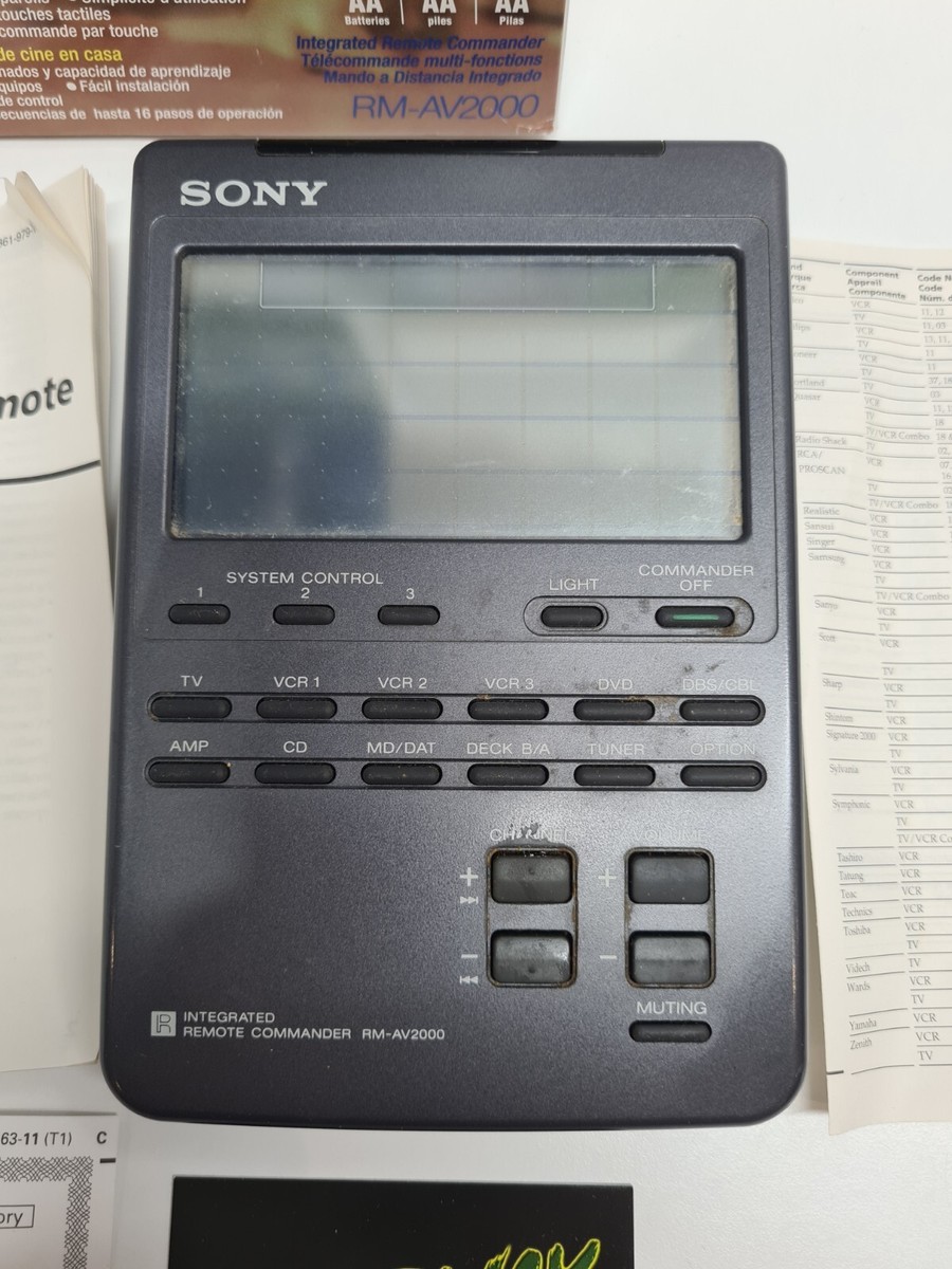 Sony RM-AV2000 Universal Remote Control - For NTSC | eBay