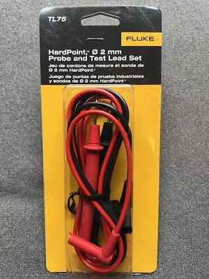 Genuine Fluke TL75 Hard Point 2mm Probe & Test Lead Set Don't Be