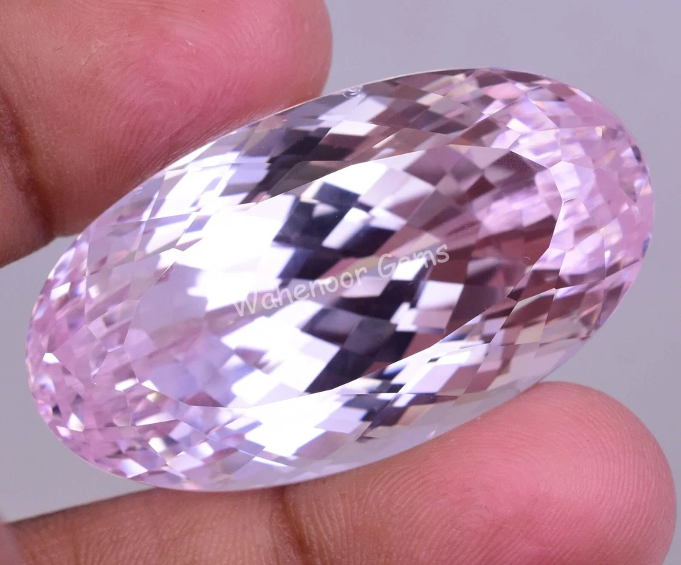 GIGANTIC 194,60 quilates morganita rosa natural ovalada certificada piedra preciosa impecable Foto 2 de 4