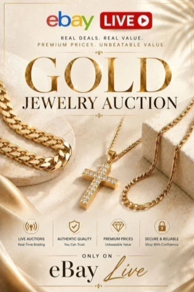Gold Jewelry Auction | eBay Live | Chains, Pendants & More