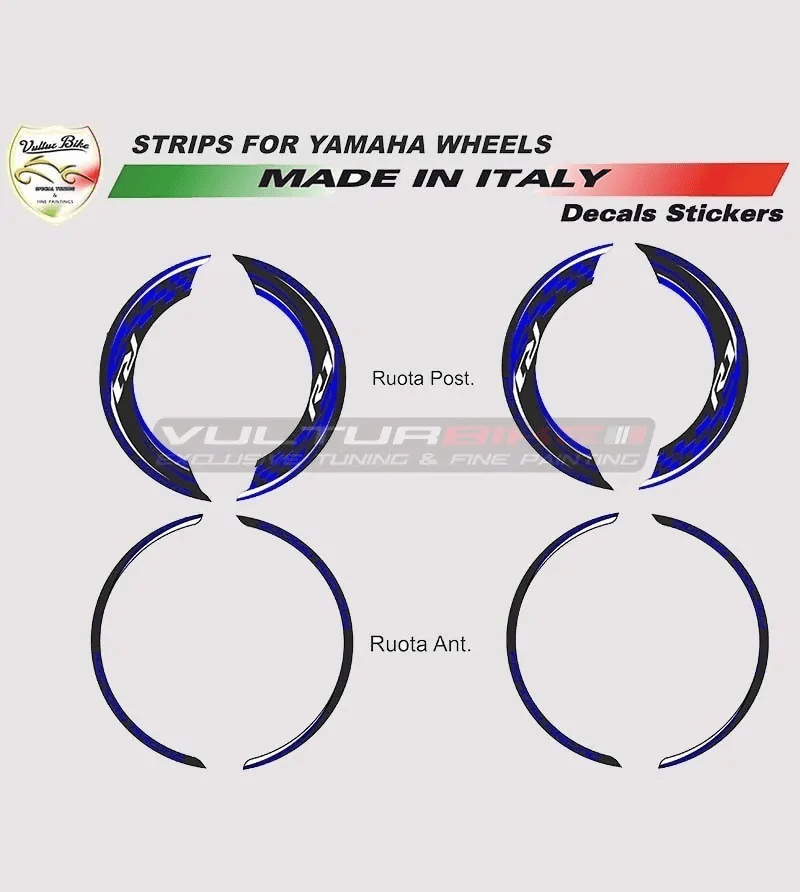 Liserets de jantes Yamaha R6 bleu pour rénover vos roues et masquer rayures