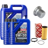 MotoröL Filter Set 5W-30 Liqui Moly 7 Liter + Schraube FüR Audi A4 A5 S4 S5 3.0