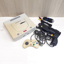 Sega Saturn Japanese white console with Virtua gun controller & cables GN904