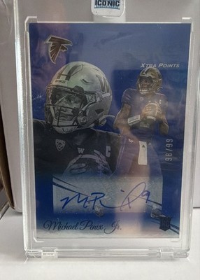2024 Panini Prestige -Michael Penix Jr. #335 Xtra Points  Blue Signatures /99 