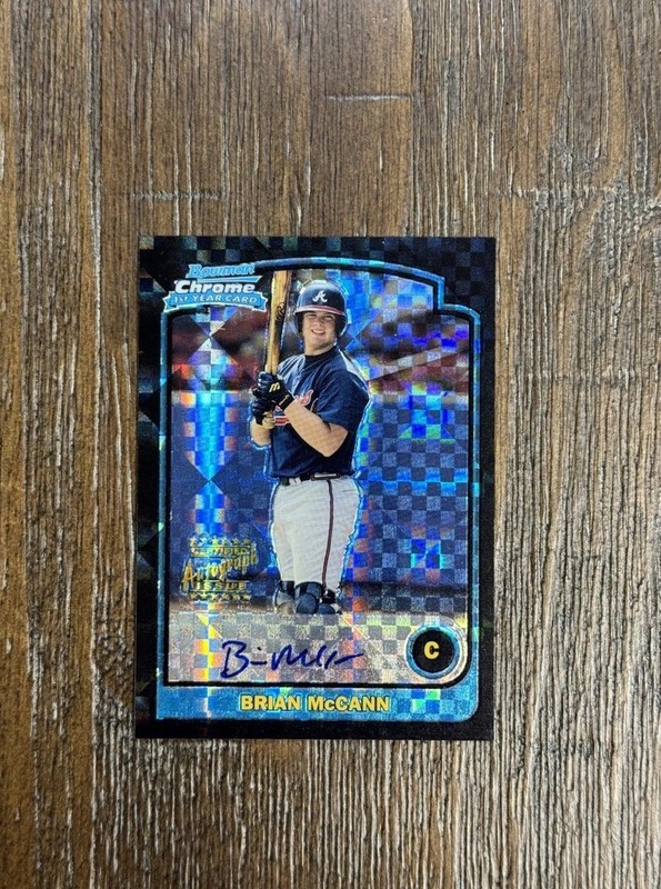 2003 Bowman Chrome - Brian McCann #331 X-Fractor (AU) 1st Year Card Autograph