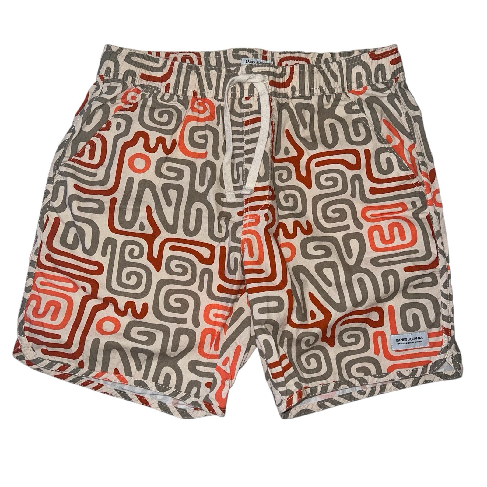 Banks Journal Men’s Mora Boardshorts In Sienna Sz M