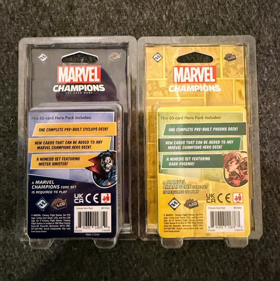 RARE OOP Cyclops & Phoenix Hero Pack Bundle Marvel Champions LCG – New & Sealed - Image 2 of 2
