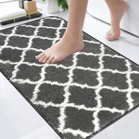 Famibay Badezimmerteppich Badematte Rutschfest Wasserabsorbierend Badvorleger We