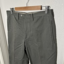 PRADA Men’s 100% Cotton Twill Flat Front Chino Pants Made in Italy • 32x31