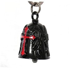 Motorcycle Good Luck Bell | Key Chain Accessory for Bikers One Size Red Cross