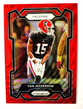 2023 Panini Prizm Van Jefferson RED Wave Prizm Card SP #/149 Falcons Star!
