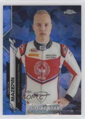 2020 Topps Chrome Sapphire Formula 1 F2 Racers Future Stars Nikita Mazepin 13c1