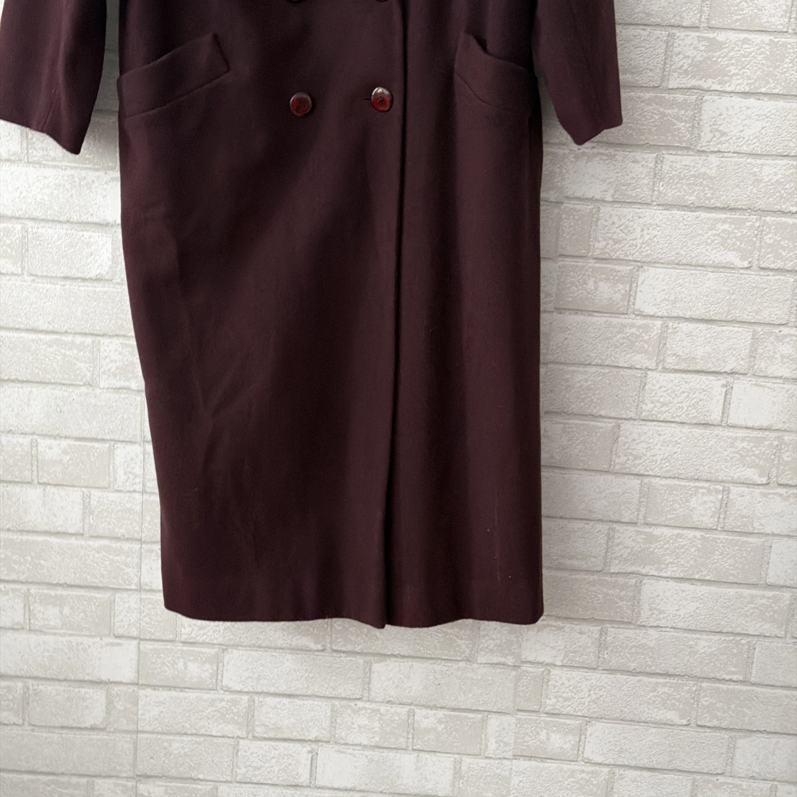 Vintage Pendleton Bergundy Wool Double Breasted L… - image 3