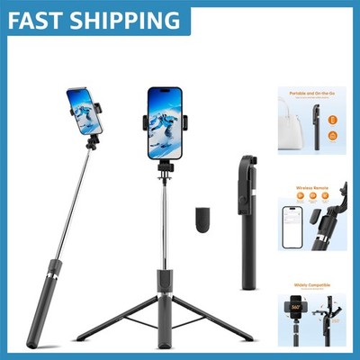 67'' Versatile Selfie Stick Tripod with Wireless Remote - Perfect for Group Shots