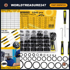 1540 Pcs Rubber O Ring Assortment Kit - 32 Sizes Metric Sealing Washers