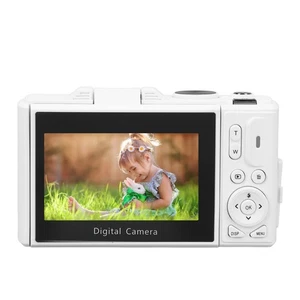 A White 64MP Mirrorless Camera With 4K Video WiFi And A Flip Screen For Travel