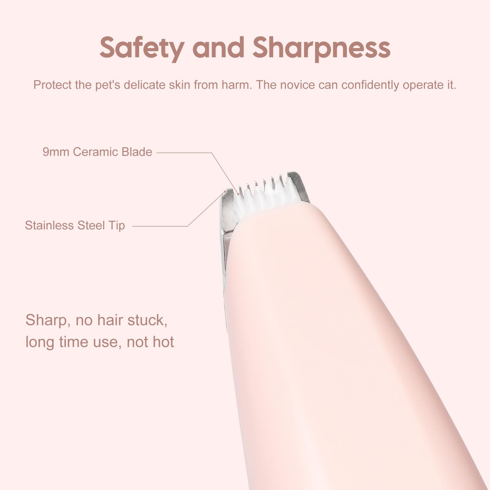 Rechargeable Dog Clipper Paw Trimmer for Dog Cat Hair Around Paws Eyes Ears