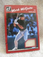 2023 Panini Donruss Retro 1990 Materials Red /99 Mark McGwire #90M-MG Oakland